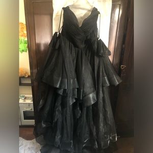 Black ball gown style wedding dress size 24